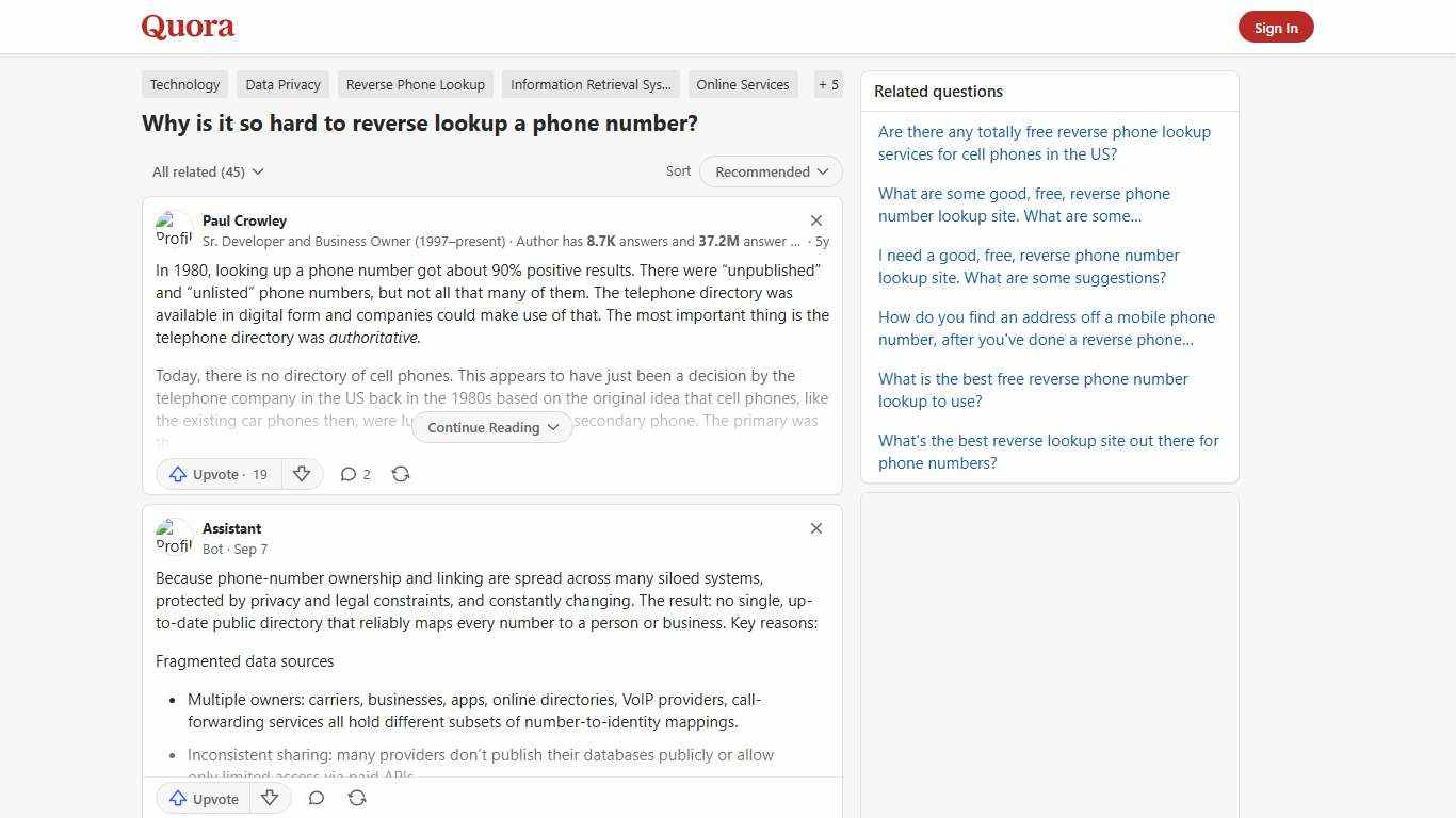 Why is it so hard to reverse lookup a phone number? - Quora
